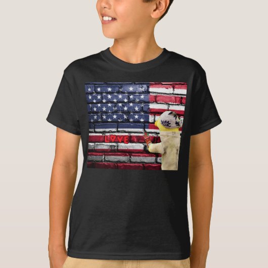 Graffiti muurkunst Love USA. T-Shirt (Voorkant)