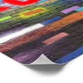 Graffiti-muurkunst. poster (Hoek)