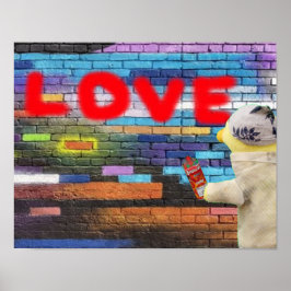 Graffiti-muurkunst. poster