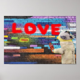 Graffiti-muurkunst. poster