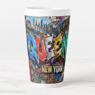 Graffiti Muurkunst Queens New York Latte Mok