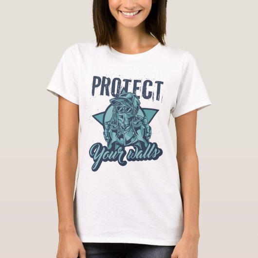 Graffiti Muurkunst T-Shirt | Urbane Straatkunst Sp (Voorkant)