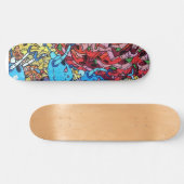 Graffiti muurschildering persoonlijk skateboard (Horizontaal)