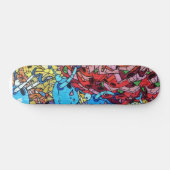 Graffiti muurschildering persoonlijk skateboard (Horizontaal)