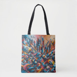graffiti Muurschildering Urbane straat kunst abstr Tote Bag