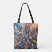 graffiti Muurschildering Urbane straat kunst abstr Tote Bag (Achterkant)