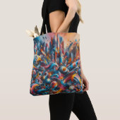graffiti Muurschildering Urbane straat kunst abstr Tote Bag (Dichtbij)