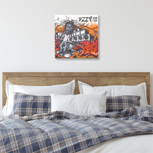 Graffiti-muziek Canvas Afdruk (Insitu (Slaapkamer))