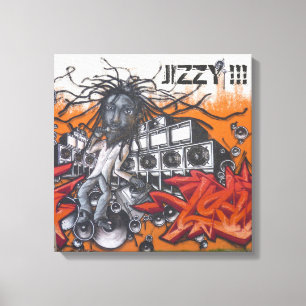 Graffiti-muziek Canvas Afdruk