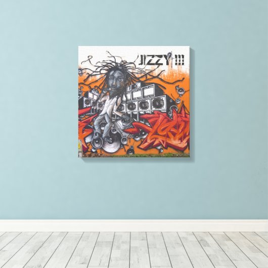 Graffiti-muziek Canvas Afdruk (Insitu (Houten vloer))