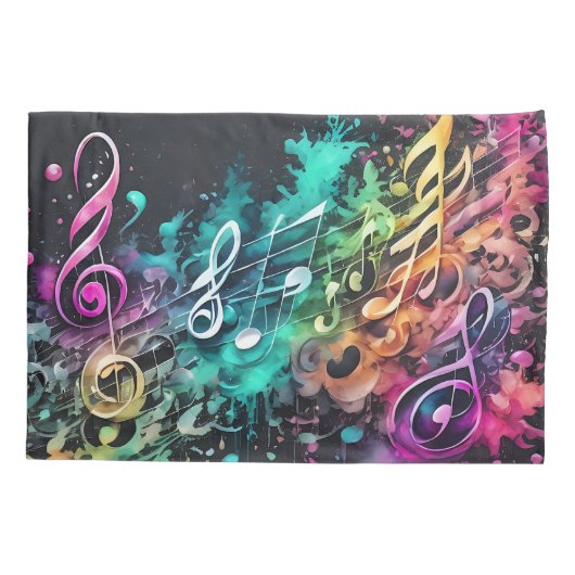 Graffiti-muziek Kussensloop (Achterkant)