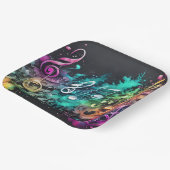 Graffiti-muziek Papieren Bordje (Gebogen)