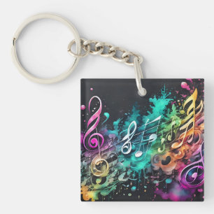 Graffiti-muziek Sleutelhanger