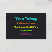 Graffiti-muziek Visitekaartje (Achterkant)