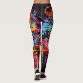 Graffiti muzieknoten Leggings (Achterkant)