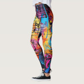 Graffiti muzieknoten Leggings (Links)