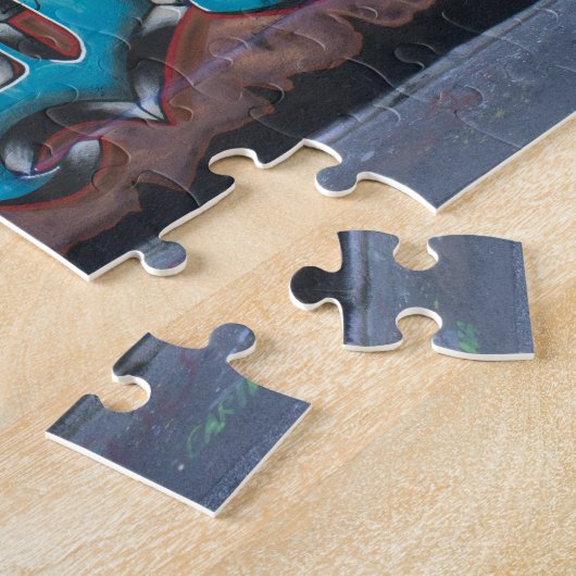 Graffiti Name Tag: David Legpuzzel (Zijkant)