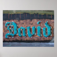 Graffiti Name Tag: David