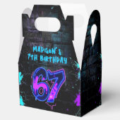 Graffiti Neon Six Seven Birthday Favor Box Bedankdoosjes (Geopend)