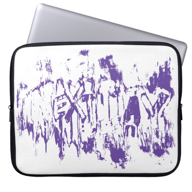 Graffiti Nextday Grunge Borstel Abstracte Typograf Laptop Sleeve (Voorkant)