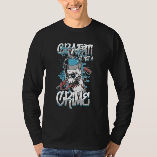 Graffiti No Crime Vandale Urban Art Spray T-shirt (Voorkant)