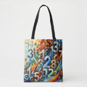 Graffiti Nummers Tote Bag (Voorkant)
