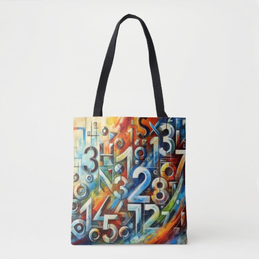 Graffiti Nummers Tote Bag (Voorkant)