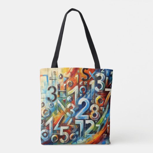 Graffiti Nummers Tote Bag (Achterkant)