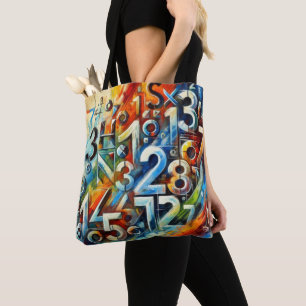 Graffiti Nummers Tote Bag