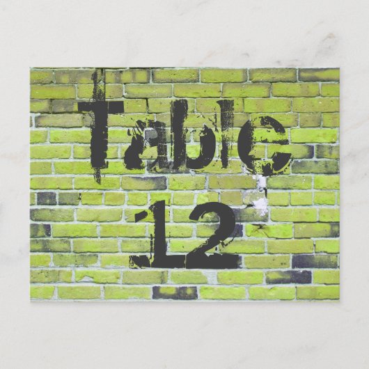 Graffiti-nummers voor groene brick briefkaart (Voorkant)
