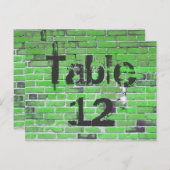 Graffiti-nummers voor groene brick briefkaart (Voorkant / Achterkant)