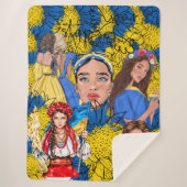 Graffiti Oekraïne Stop oorlog Sherpa Deken (Voorkant)