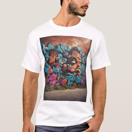 Graffiti-ontwerp T-shirt (Voorkant)