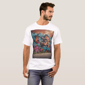 Graffiti-ontwerp T-shirt (Voorkant volledig)