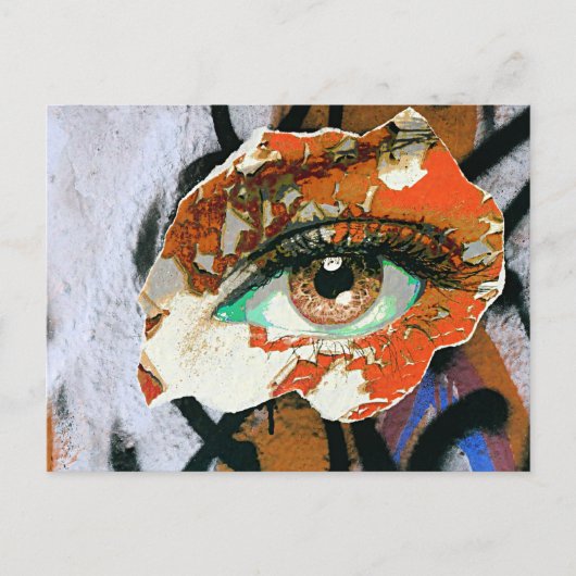 Graffiti Oogkunst Briefkaart (Voorkant)