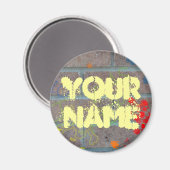 Graffiti op baksteen magneet (Voorkant / Achterkant)