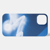 Graffiti op blauw Hoesje-Mate iPhone Hoesje (Achterkant horizontaal)