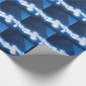 Graffiti op blauw metaal cadeaupapier (Hoek)