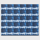 Graffiti op blauw metaal cadeaupapier (Vlak)
