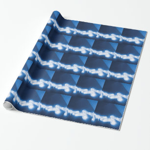 Graffiti op blauw metaal cadeaupapier
