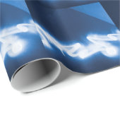 Graffiti op blauw metaal cadeaupapier (Rol Hoek)