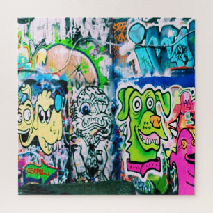 Graffiti op de Londense Southbank - 20x20 - 676 pc Legpuzzel