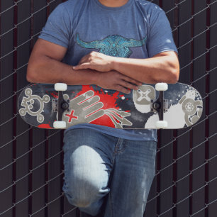 Graffiti op de muur persoonlijk skateboard