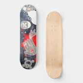 Graffiti op de muur persoonlijk skateboard (Voorkant)