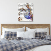 GRAFFITI OP EEN STENEN MUUR CANVAS AFDRUK (Insitu (Slaapkamer))