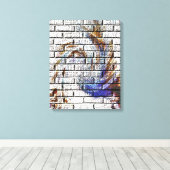 GRAFFITI OP EEN STENEN MUUR CANVAS AFDRUK (Insitu (Houten vloer))