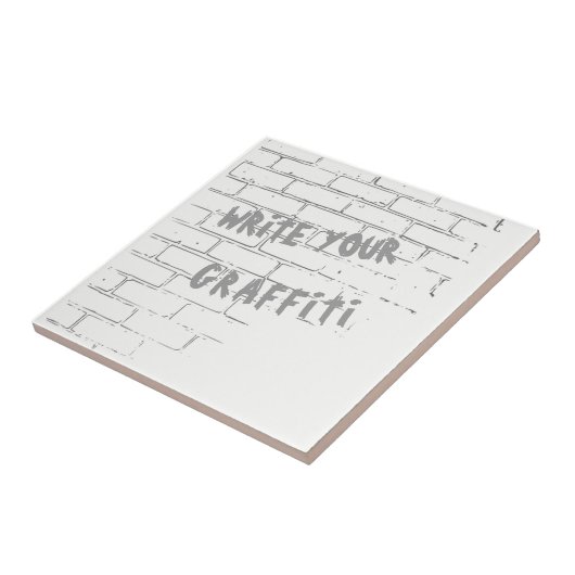  GRAFFITI OP EEN WITTE WAL TEGELTJE (Zijkant)