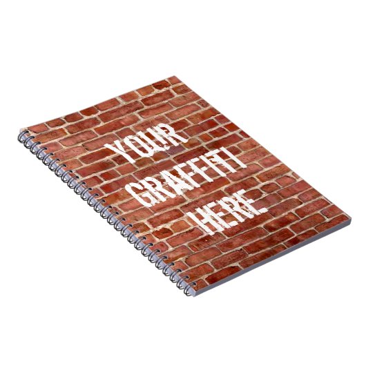 Graffiti op maat van Brick Wall Notitieboek (Rechterzijde)