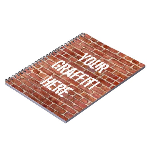 Graffiti op maat van Brick Wall Notitieboek (Linkerzijde)