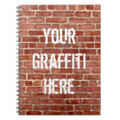 Graffiti op maat van Brick Wall Notitieboek (Voorkant)